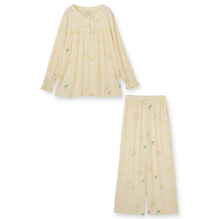 ≪tororelax とろリラ≫ 前開き長袖シャツ＆イージーロングパンツ | fran de lingerie | 詳細画像3 