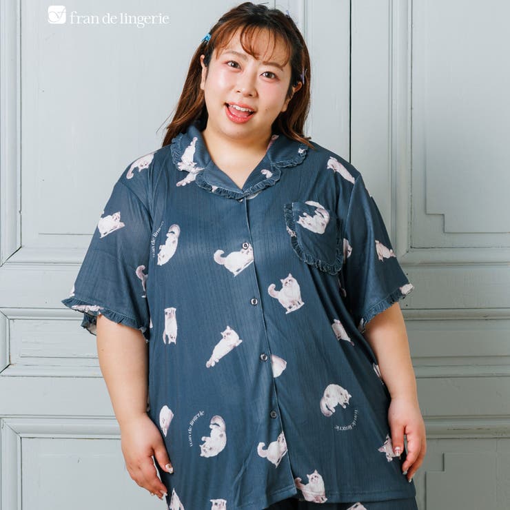 ダークグレー1 | 餅田コシヒカリ×フランデランジェリーのとびきりキュートなリラックスパジャマ選べる… | fran de lingerie