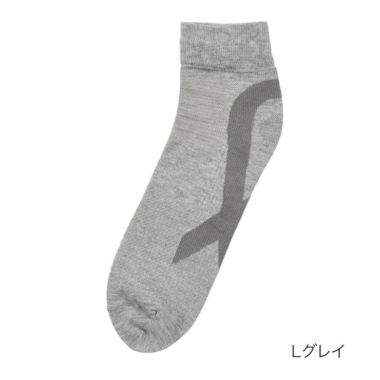レディースSELF＋MAINTENANCE(セルフメンテナンス)テーピング仕様無地ショート丈ソックス