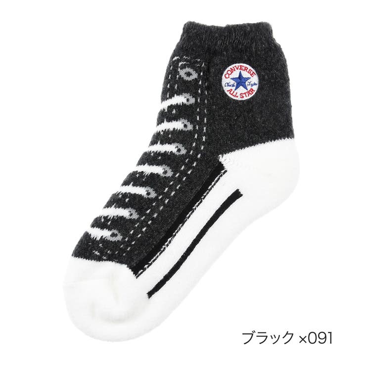 ブラック×091 | CONVERSE(コンバース) 靴下 柄 | 福助オンラインストア