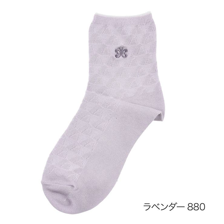 ラベンダー880 | HANAEMORI(ハナエモリ) 靴下 リンクス柄 | 福助オンラインストア
