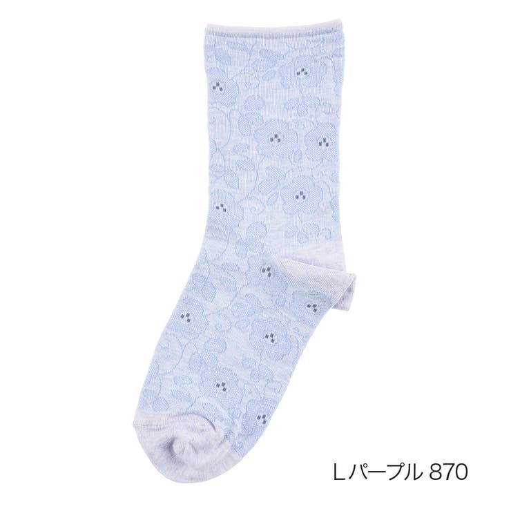 Ｌパープル870 | 満足(マンゾク) ゆったりらくらく 靴下 | 福助オンラインストア