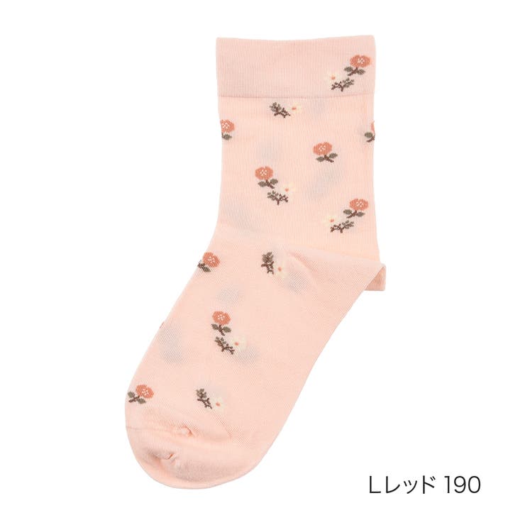 Ｌレッド190 | 満足(マンゾク) ゆったり爽感 靴下 | 福助オンラインストア