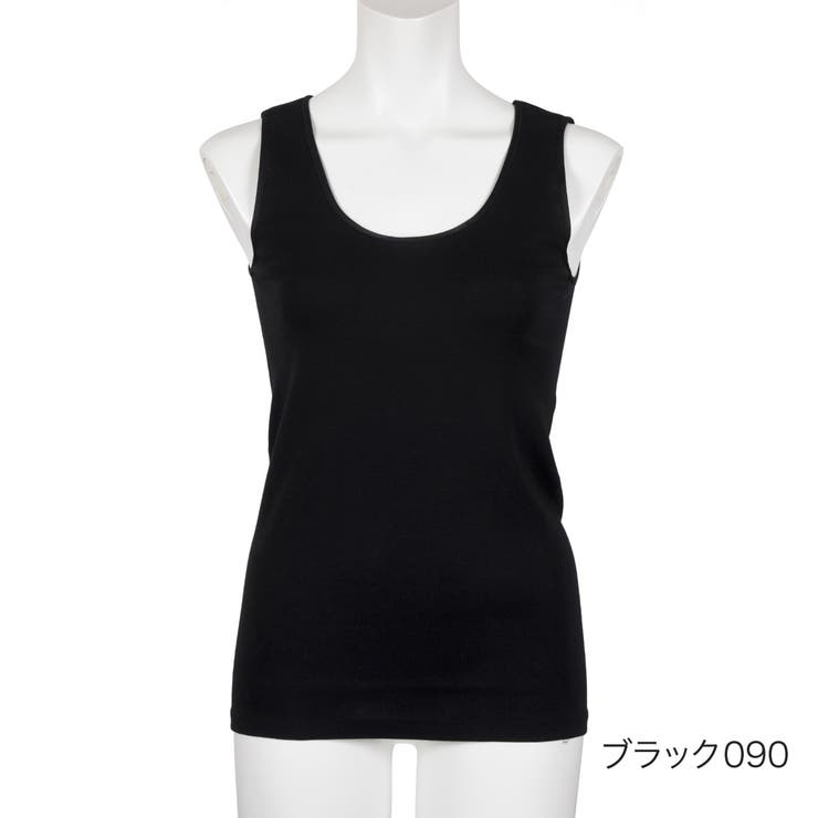 ブラック090 | 満足(マンゾク) タンクトップ 無地 | 福助オンラインストア