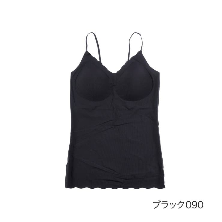 ブラック090 | 満足(マンゾク) うすくて軽やかLIGHTスタイル カップ付きキャミソール | 福助オンラインストア