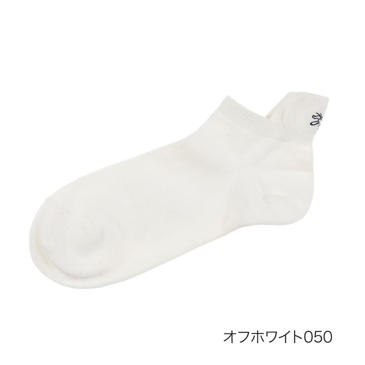 オフホワイト050 | 【鳥獣戯画】 靴下 うさぎ 刺繍 スニーカー丈 (3163-281) | 福助オンラインストア