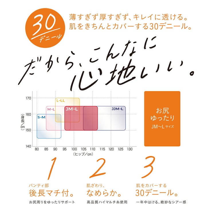 レディースストッキング無地SCYゾッキ後長マチ付き