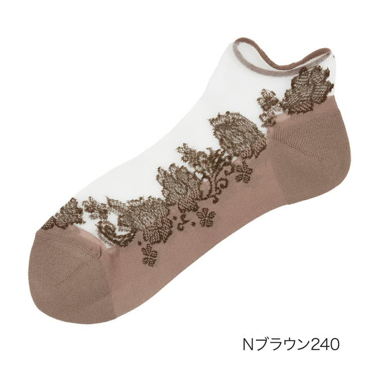 fukuske(フクスケ) ソックス レース スニーカー丈 シアー 福助