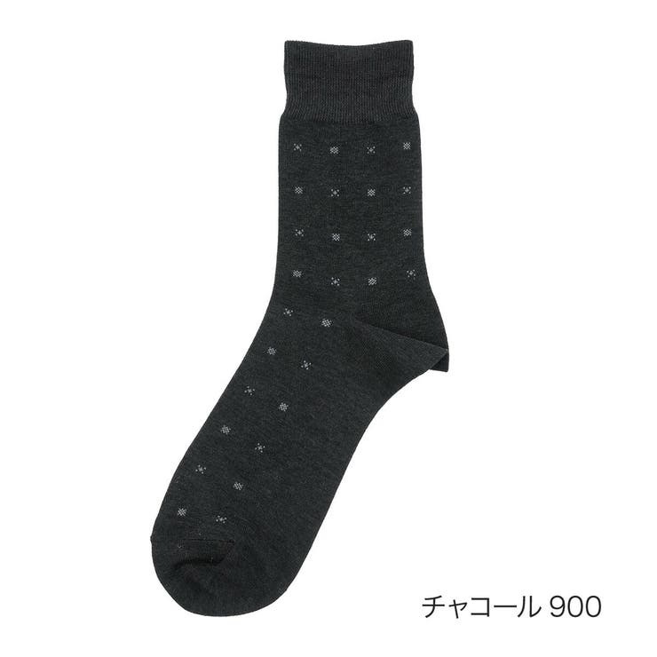 チャコール900 | 満足 靴下 小紋柄 | 福助オンラインストア