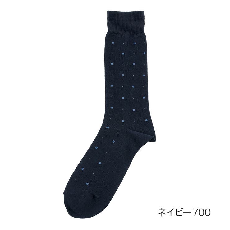ネイビー700 | 満足 靴下 小紋ドット | 福助オンラインストア