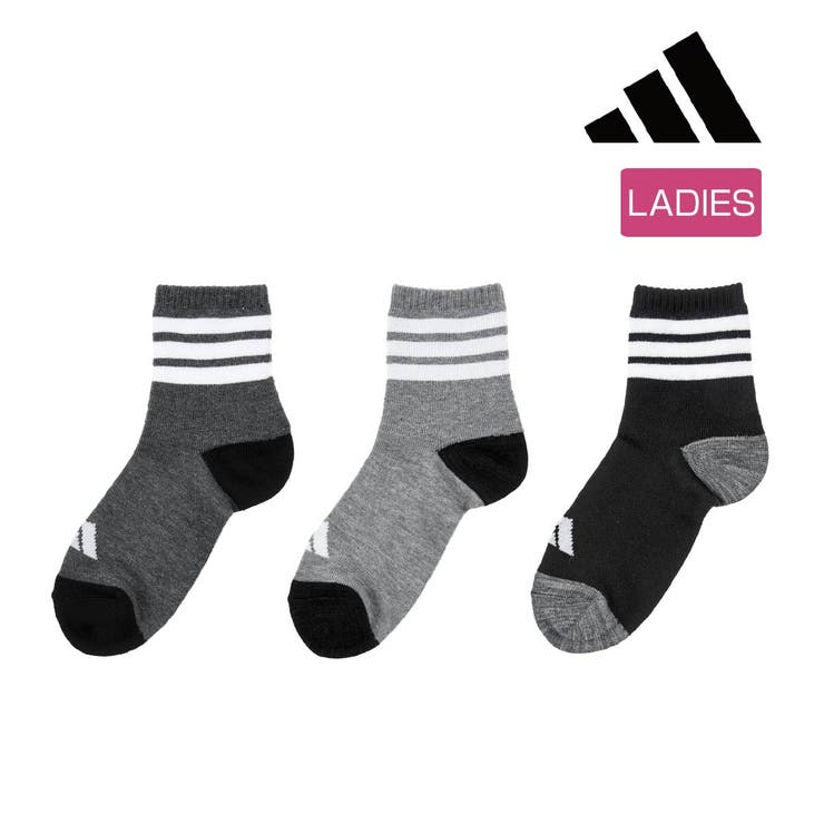 adidas 靴下 3足組 | 福助オンラインストア | 詳細画像1 