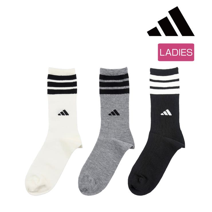 adidas(アディダス) 靴下 3足組 | 福助オンラインストア | 詳細画像1 