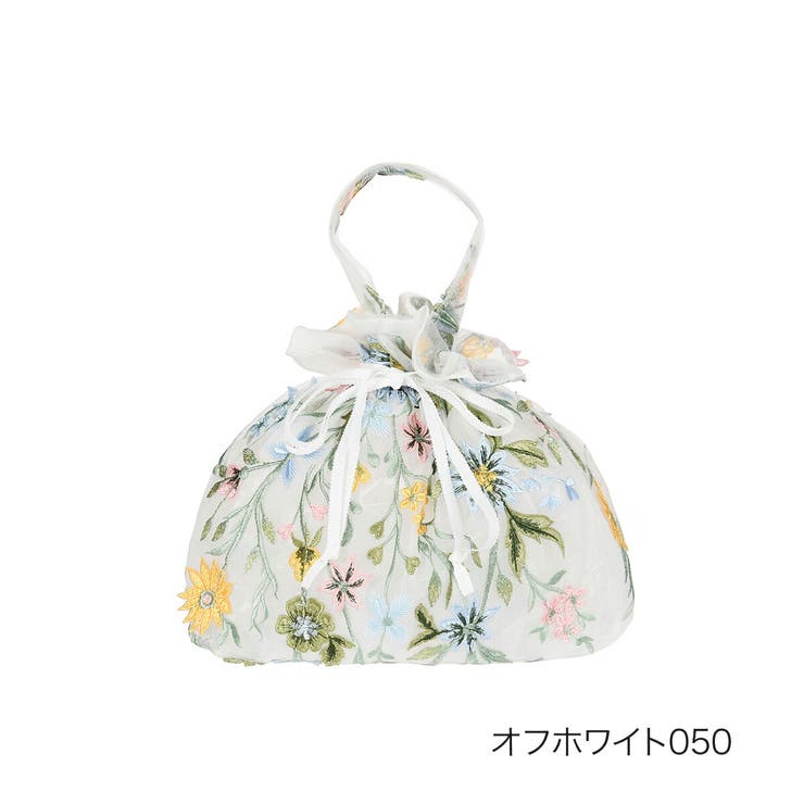 オフホワイト050 | fukuske(ドットフクスケ) バッグ ペールフラワー柄 | 福助オンラインストア