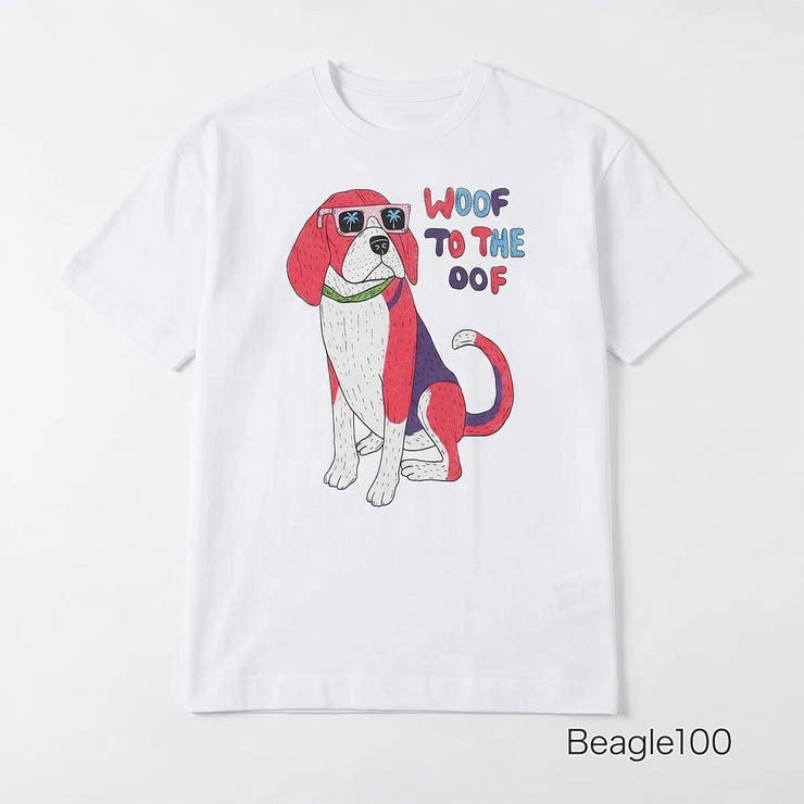 Beagle100 | MULGA(モルガ) Tシャツ アニマル柄 半袖 綿素材 (MG9F0101) | 福助オンラインストア