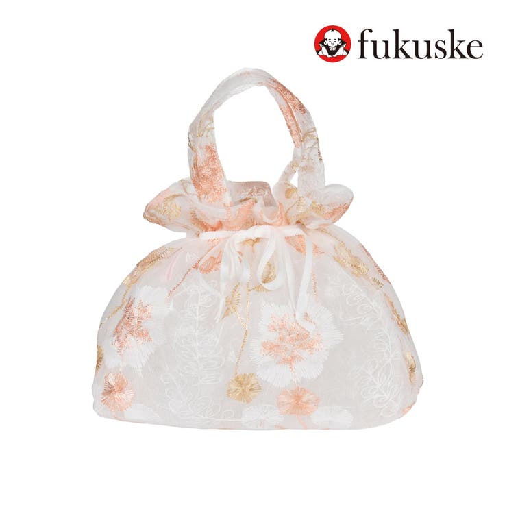 fukuske(ドットフクスケ) 巾着バッグ フレンチフラワー | 福助オンラインストア | 詳細画像1 