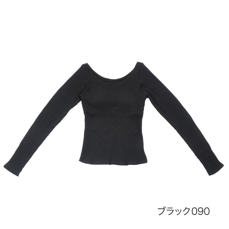 ブラック090 | 満足Styling カップ付き長袖シャツ 無地 | 福助オンラインストア