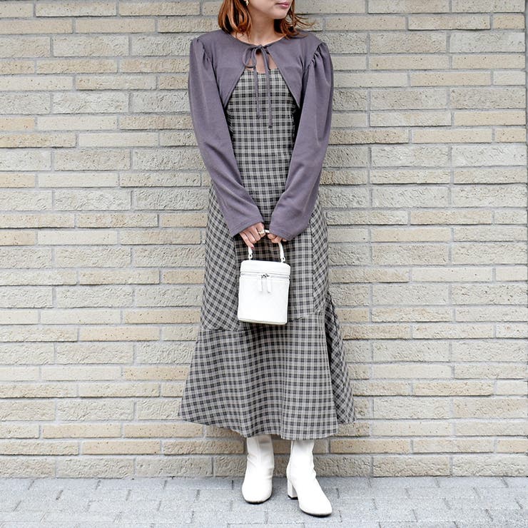 チェックワンピース×ボレロセット[品番：TRNW0000006]｜FUN（ファン