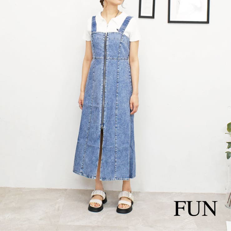 デニムZIPワンピース[品番：TRNW0001025]｜FUN（ファン）の