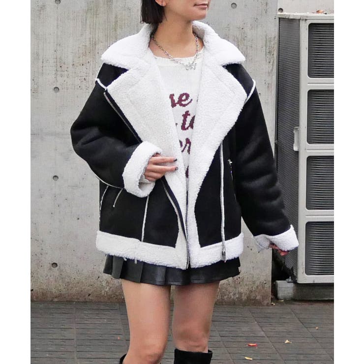 ムートンライダースジャケット | FUN | 詳細画像7 