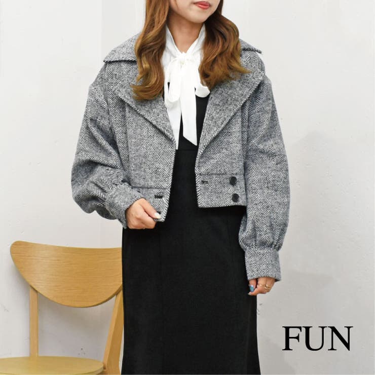 ハイウエストショートジャケット[品番：TRNW0000591]｜FUN（ファン