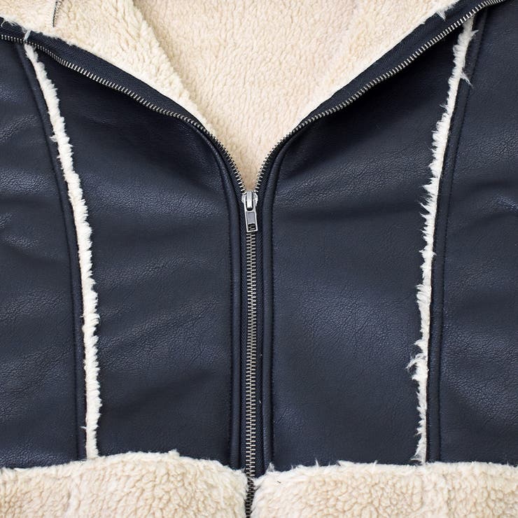 年末セール♡レザームートンジャケット♡ レザージャケット 裏ボア ジャケット 裏起毛 レディース