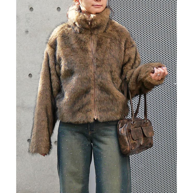 ベージュミックス | シャギーファーブルゾン | FUN