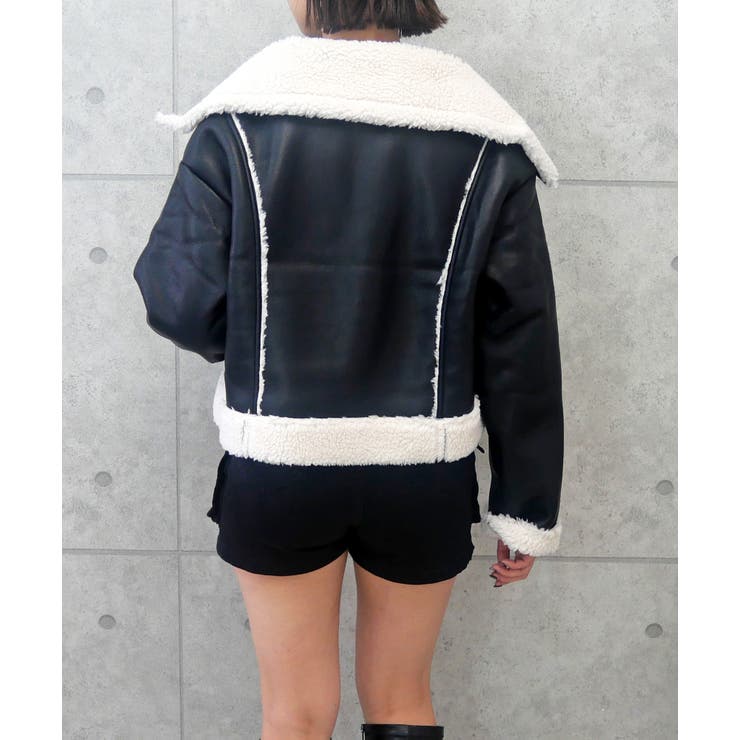 フェイクレザームートンジャケット | FUN | 詳細画像3 