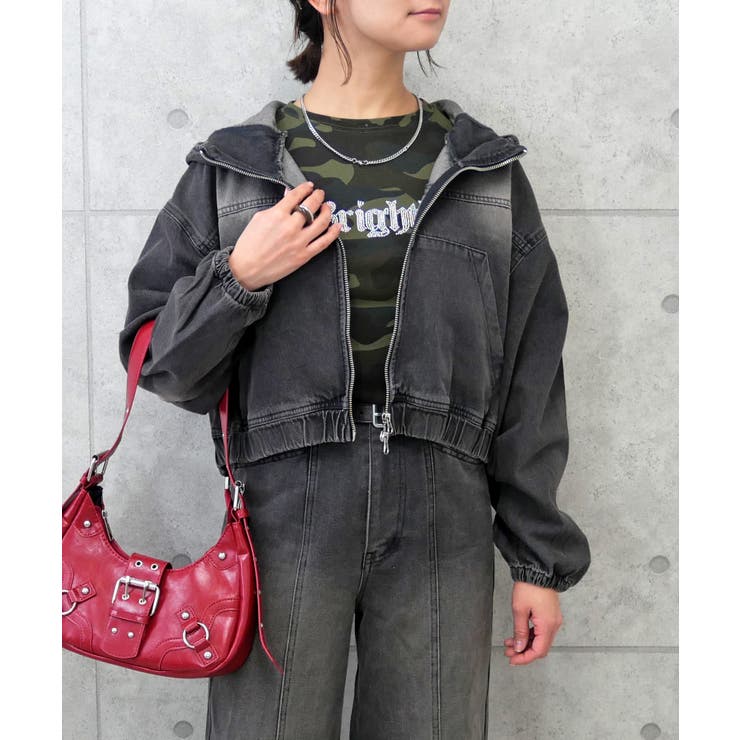 デニムフードブルゾン | FUN | 詳細画像5 