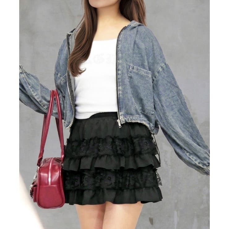 フードデニムブルゾン | FUN | 詳細画像1 