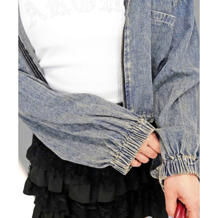 フードデニムブルゾン | FUN | 詳細画像5 