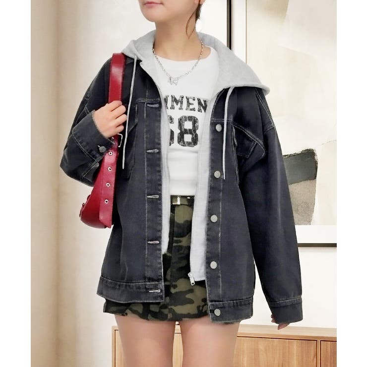 ブラック | ウラゲデニムジャケット | FUN