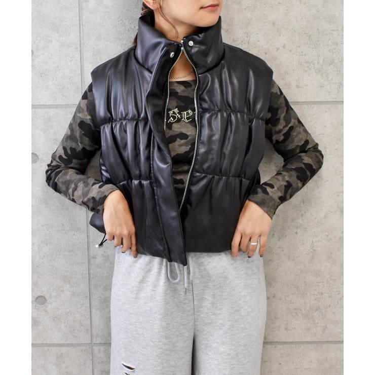 フェイクレザーベスト | FUN | 詳細画像1 