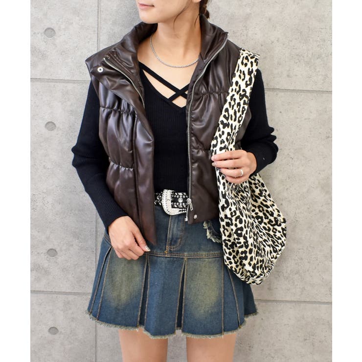 フェイクレザーベスト | FUN | 詳細画像4 