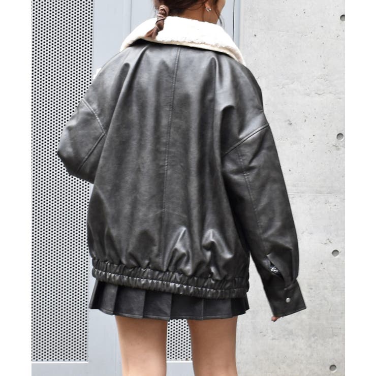 kuuuGIENGE ファー付きブラックレザージャケット 送料無料!】全2色 9サイズ メンズ ピッグスキンファーカラーワッペン