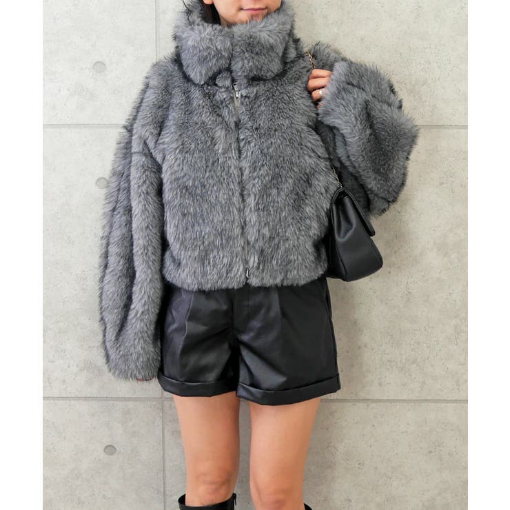 ミックスファーブルゾン[品番：TRNW0002149]｜FUN（ファン）の