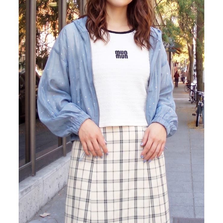 ラインストーンシアーブルゾン | FUN | 詳細画像1 