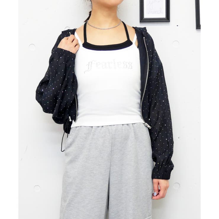 ラインストーンシアーブルゾン | FUN | 詳細画像4 