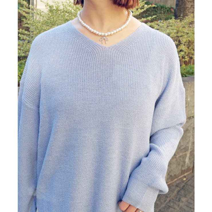 ラメVネックニット | FUN | 詳細画像4 