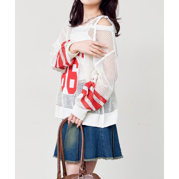 ナンバリングメッシュニット | FUN | 詳細画像2 