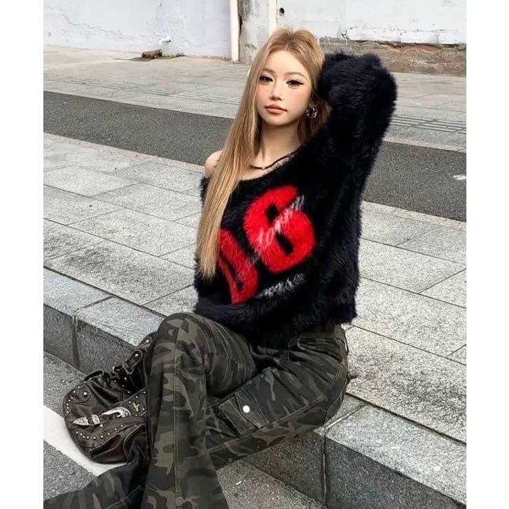 ナンバリングシャギーニット | FUN | 詳細画像5 