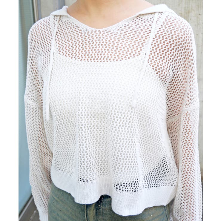 メッシュフードニット | FUN | 詳細画像4 