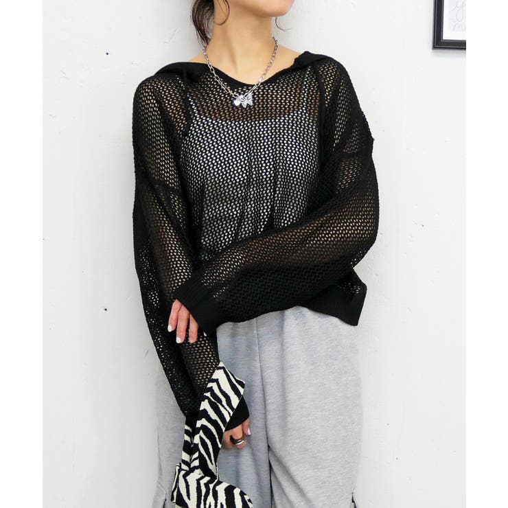 メッシュフードニット | FUN | 詳細画像5 