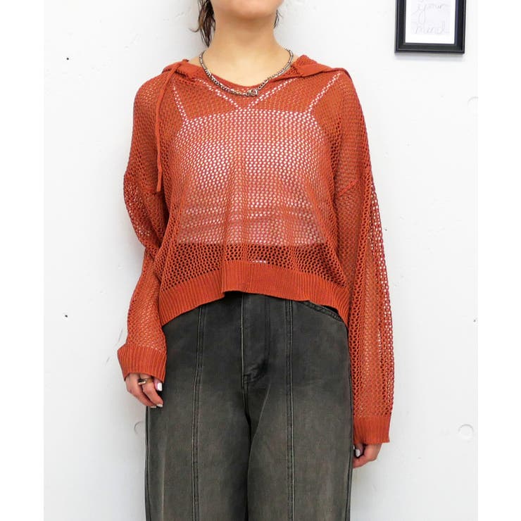 メッシュフードニット | FUN | 詳細画像6 