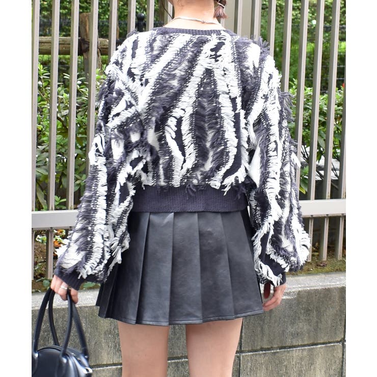 フリンジミックスニット[品番：TRNW0002020]｜FUN（ファン）の