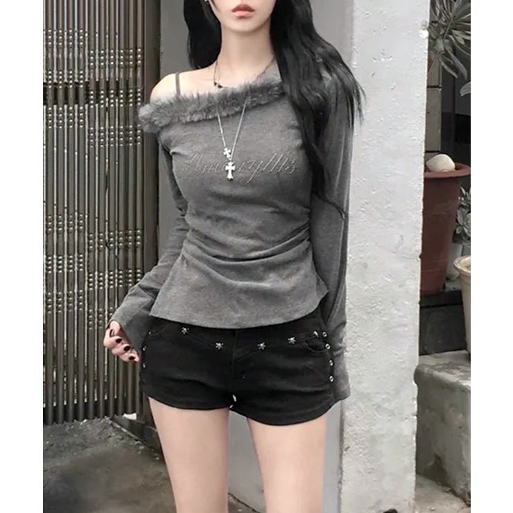 ファーオフショルプルオーバー | FUN | 詳細画像1 