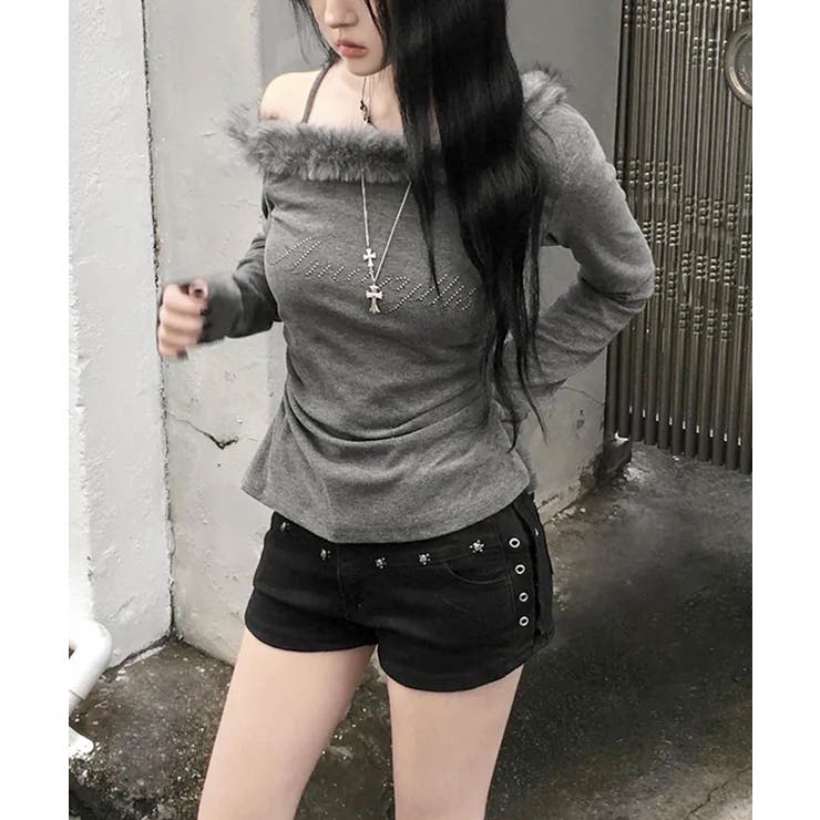 ファーオフショルプルオーバー | FUN | 詳細画像3 