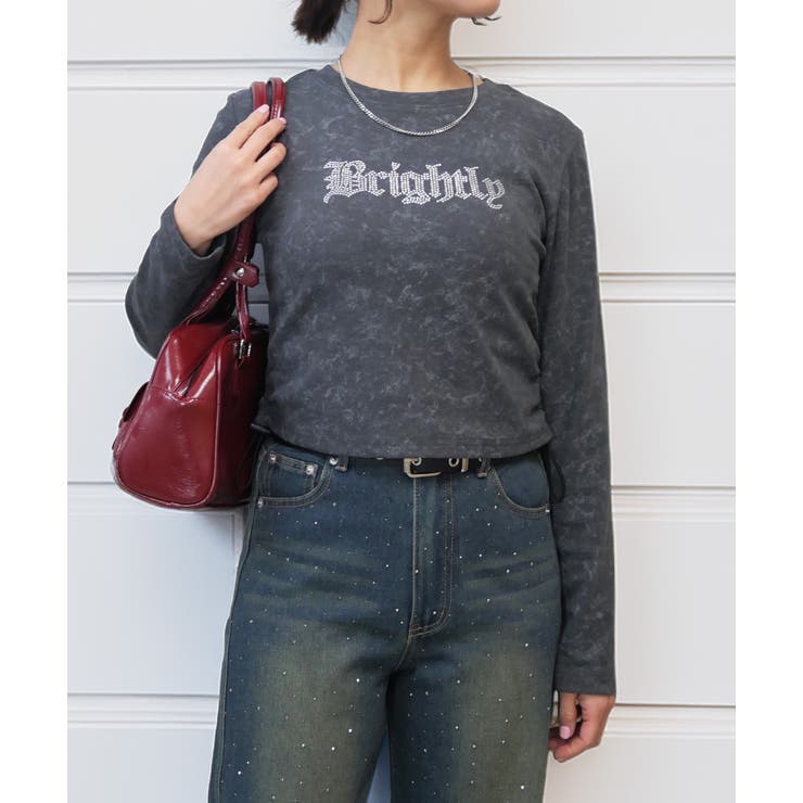 ストーンロゴリブカットソー | FUN | 詳細画像1 