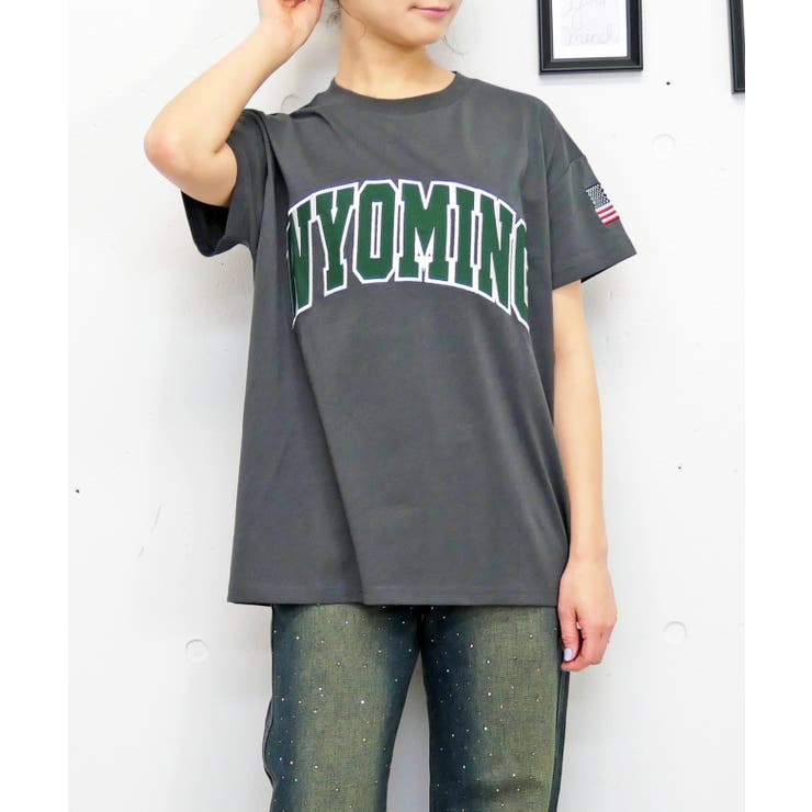 チャコールグレー | ロゴワッペンT | FUN