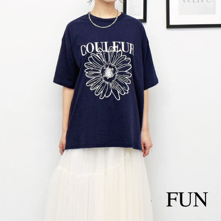 マーガレット刺繍T[品番：TRNW0000950]｜FUN（ファン）の