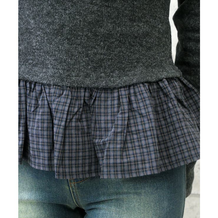 チェックレイヤードプルオーバー | FUN | 詳細画像5 